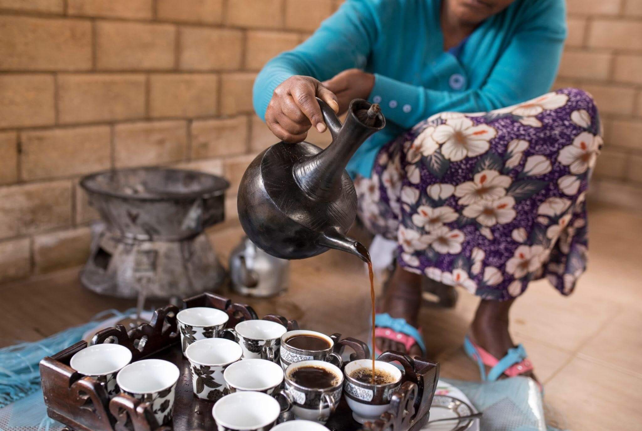 etiópska káva zrnková
